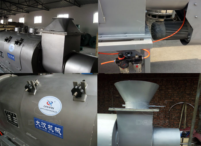 氣旋篩：電機(jī)，進(jìn)料口，氣壓裝置等特寫(xiě)圖片
