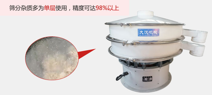 塑料振動篩篩分雜質多用與單層篩網(wǎng)使用。