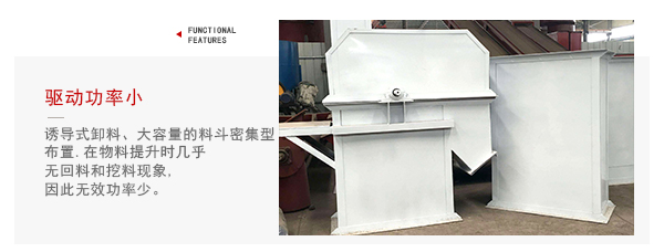 TD型斗式提升機(jī)驅(qū)動(dòng)力小，無回料等特點(diǎn)展示圖。