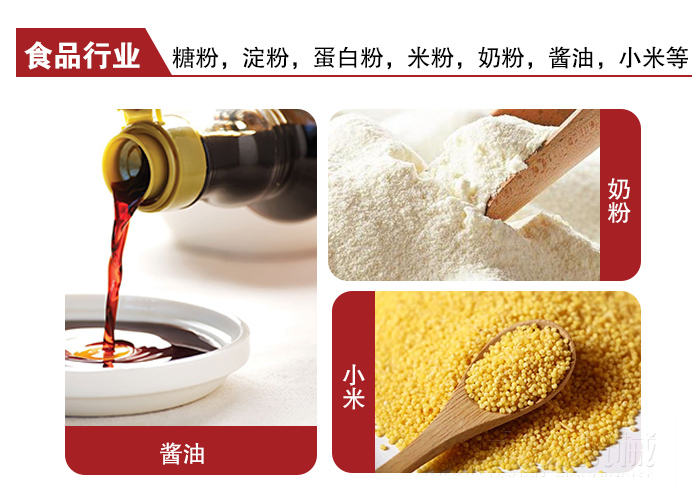 全不銹鋼食品振動篩可用于糖粉，小米，淀粉，蛋白粉，米粉，奶粉，醬油等物料